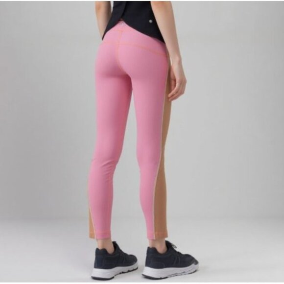 Lululemon Run Pace Tight 25" Bleached Coral Athletic Leggings Zip Pocket Size 8 - Picture 9 of 9